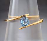 Золотое кольцо c ярко-синей шпинелью 0,52 карата
