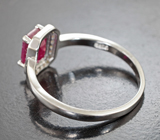 Великолепное серебряное кольцо с рубином и разноцветными сапфирами Серебро 925