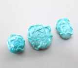 Набор резной армянской бирюзы 10,44 карата 