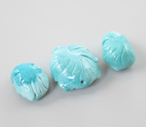 Набор резной армянской бирюзы 10,44 карата 