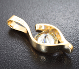 Золотой кулон с муассанитом идеальной бриллиантовой огранки 1,79 карата Золото