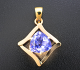 Золотой кулон с флюоритом со сменой цвета 5,34 карата Золото