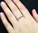 Изящное cеребряное кольцо с родолитами Серебро 925