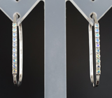 Стильные серебряные серьги с кристаллическими эфиопскими опалами