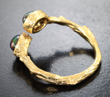 Серебряное кольцо с кристаллическими черными опалами Серебро 925