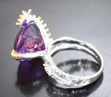 Серебряное кольцо с аметистами 17,46 карата Серебро 925