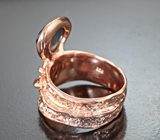 Серебряное кольцо с ограненным черным опалом 2,3 карата Серебро 925
