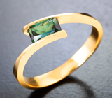 Золотое кольцо с насыщенным индиголит турмалином 0,57 карата Золото
