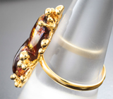 Золотое кольцо с мексиканским огненным агатом 7,29 карата Золото