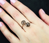 Чудесное cеребряное кольцо с дымчатым кварцем Серебро 925
