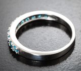 Изящное cеребряное кольцо с «неоновыми» апатитами Серебро 925