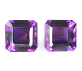 Крупная пара чистейших уругвайских аметистов 39,03 карата 