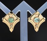 Серьги с уральскими александритами 3,79 карата и бриллиантами