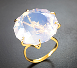 Крупное золотое кольцо с чистейшим лавандовым аметистом авторской огранки 28,63 карата