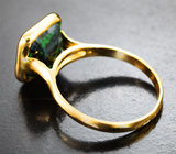 Золотое кольцо с редким контрастным мау-сит-ситом 3,97 карата Золото