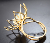 Крупное золотое кольцо с ограненным эфиопским опалом 1,61 карата