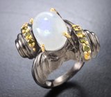 Серебряное кольцо с лунным камнем 3,79 карата
