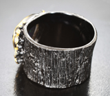 Серебряное кольцо с ограненным черным опалом 2,34 карата Серебро 925