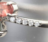 Симпатичное серебряное кольцо с разноцветными турмалинами Серебро 925