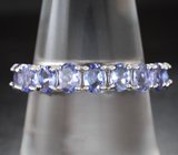 Великолепное серебряное кольцо с танзанитами