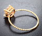 Золотое кольцо с муассанитом безупречной огранки 1,45 карата Золото