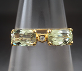 Золотое кольцо с диаспорами высокой чистоты 1,98 карата и бриллиантами Золото