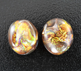 Пара мексиканского огненного агата 10,97 карата 