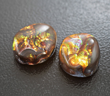 Пара мексиканского огненного агата 10,97 карата 