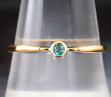 Золотое кольцо с чистейшим уральским александритом 0,08 карата Золото