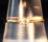 Золотое кольцо с чистейшим уральским александритом 0,08 карата Золото