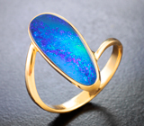Золотое кольцо с австралийским дублет опалом 2,5 карата Золото