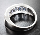 Превосходное серебряное кольцо с танзанитами Серебро 925