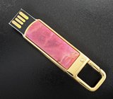Флэш-накопитель с инкрустацией родонитом 