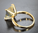 Золотое стильное кольцо с крупным муассанитом 7,15 карата Золото