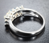 Стильное серебряное кольцо с кристаллическими эфиопскими опалами Серебро 925