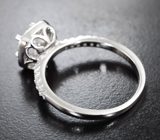 Серебряное кольцо с бесцветным муассанитом топовой огранки 0,97 карата