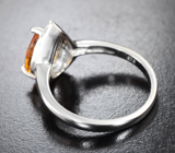 Прелестное серебряное кольцо с цитрином Серебро 925