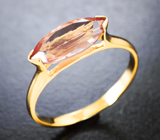Золотое кольцо с андезином редкой огранки 1,22 карата