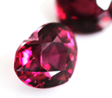 Пара чистейших родолитов 4,58 карата 