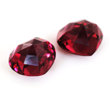 Пара чистейших родолитов 4,58 карата 