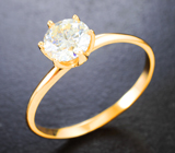 Золотое кольцо с муассанитом 0,76 карата