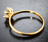 Золотое кольцо с муассанитом 0,76 карата