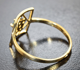 Золотое кольцо с уральским хризобериллом 0,1 карата