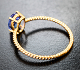 Золотое кольцо с танзанитом 1,13 карата! Высокие характеристики