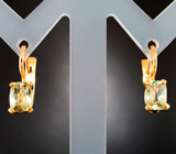 Золотые серьги с чистейшими диаспорами со сменой цвета 1,63 карата Золото