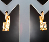 Золотые серьги с чистейшими диаспорами со сменой цвета 1,63 карата Золото