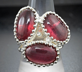 Серебряное кольцо с сапфирами 16,9 карата Серебро 925