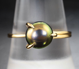Золотое кольцо с цветной жемчужиной 2,75 карата Золото