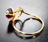 Золотое кольцо с альмандином гранатом 2,52 карата
