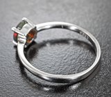 Прелестное серебряное кольцо с ограненным черным опалом